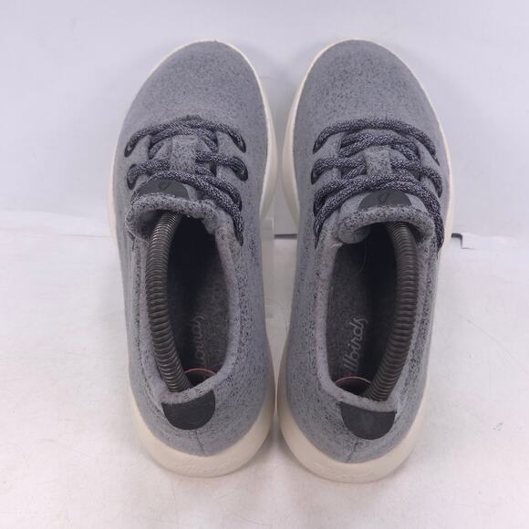 Allbirds Wool Runner Lace Up Athletic Running Shoe Womens Size 7 Gray White - Picture 4 of 10
